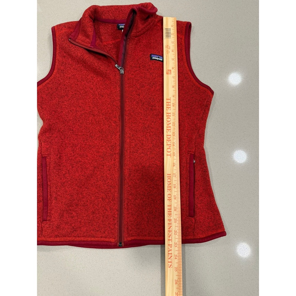Patagonia Better Sweater Fleece Vest Womens Medium Red Full Zip 25887 - Picture 4 of 5